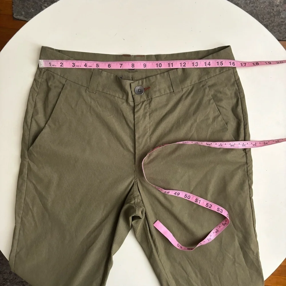 QOR Men’s Performance Pant 32x33 Olive Green Straight Leg Regular Fit